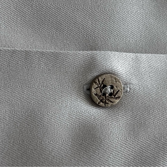 TOMMY BAHAMA XXL 100% Silk Button Up Shirt Floral Damask Prt Ivory Short Sleeve - Picture 11 of 11